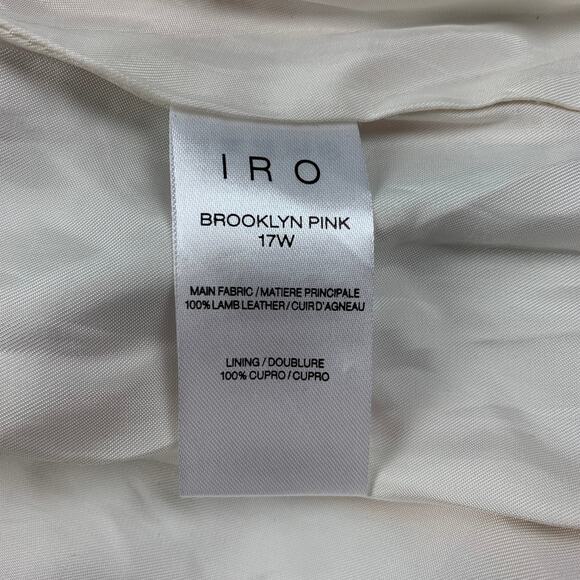 IRO Size XS Gold Leather Metallic Biker Jacket - Picture 5 of 6